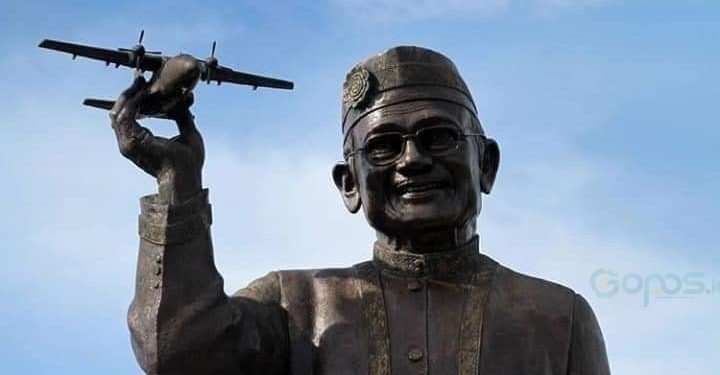 Patung BJ Habibie di Gorontalo. (dok istimewa)