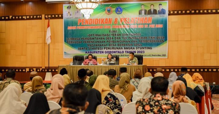 Pemerintah Kabupaten Gorontalo melalui Dinas Pemdes melaksanakan Pendidikan Dan Pelatihan
