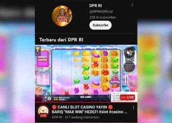 Akun YouTube DPR RI kena hack.