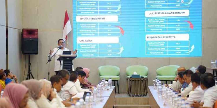 FGD RPJPD 2025-2045 Pemkot Gorontalo di hotel Yulia Kota Gorontalo, Rabu (13/9/2023). (Humas)