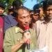 Bupati Gorontalo, Nelson Pomalingo saat menerima masa aksi. (Abin/Gopos)