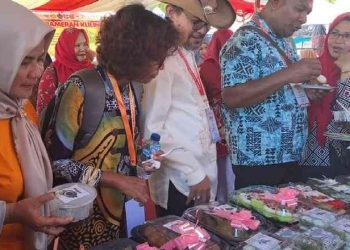 Festival kuliner World Coconut Day menyajikan makanan khas yang berbahan dasar kepala, Jumat (22/9/2023).