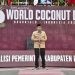 Penjabat Gubernur Gorontalo Ismail Pakaya saat memberikan sambutan pada peresmian menara kelapa bertempat di Taman Menara Limboto, Kabupaten Gorontalo, Sabtu (16/9/2023). (Foto : Fikri)