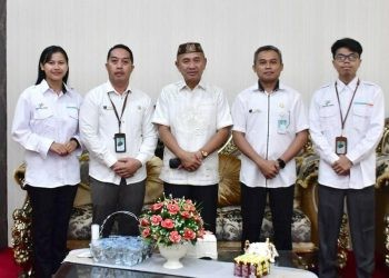 Jajaran BPS Pohuwato Usai Melakukan Pertemuan Bersama Bupati Pohuwato, Saipul Mbuinga, (Rabu (20/9/2023). (F Humas Pemda Pohuwato)