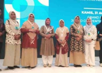 Perwakilan Provinsi Gorontalo saat menghadiri Launching Nasional Integrasi Pelayanan Kesehatan Primer dan Penguatan Perencanaan Pembangunan Kesehatan.