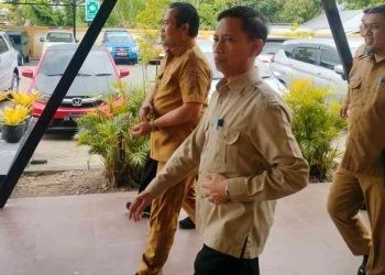 Penjabat Gubernur Gorontalo, Ismail Pakaya melakukan kunjungan kerja di Dinas Kesehatan Provinsi Gorontalo, Selasa (05/09/2023).
