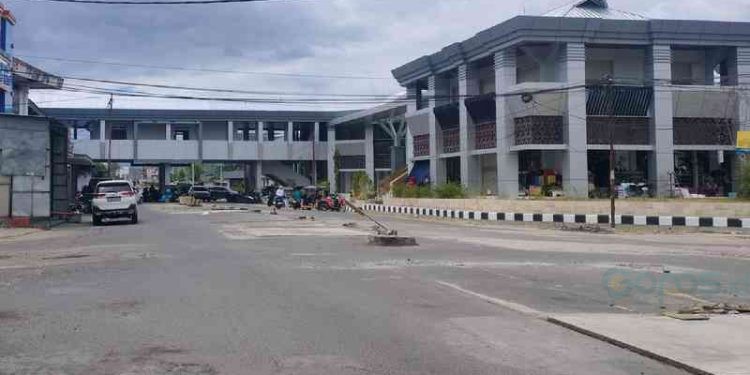 Pasar Sentral Kota Gorontalo. (Putra/Gopos)