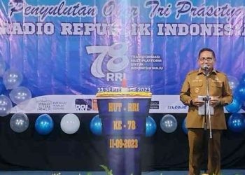 Walikota Gorontalo, Marten Taha mendoakan agar LPP RRI Gorontalo semakin jaya di Hari Ulang Tahunnya yang ke-78, Senin (11/9/2023).