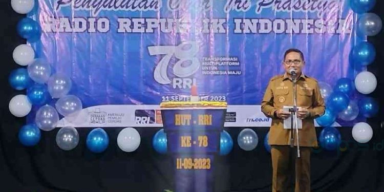 Walikota Gorontalo, Marten Taha mendoakan agar LPP RRI Gorontalo semakin jaya di Hari Ulang Tahunnya yang ke-78, Senin (11/9/2023).