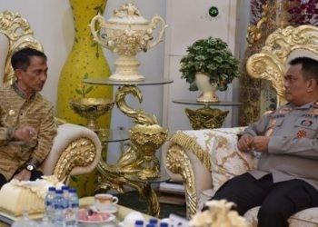 Kapolda Gorontalo, Irjen Pol Angesta Romano Yoyol bertatap muka dengan Bupati Gorontalo, Nelson Pomalingo, terkait kesiapan pengamanan World Coconut Day di Kabupaten Gorontalo
