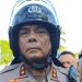 Kapolda Gorontalo Irjen Pol Angesta Romano Yoyol saat memimpin langsung pengamanan aksi unjuk rasa di Marisa, Pohuwato, Kamis (21/9/2023).