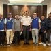 Foto bersama Menko Marves Luhut Binsar Pandjaitan bersama Ketua PWI terpilih Hendry Ch Bangun bersama rombongan.