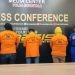 Tiga tersangka IS, FB lan LW diamankan Direktorat Polairud Polda Gorontalo terkait penyelundupan BBM bersubsidi