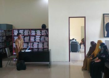 Kondisi ruang staf Setda Pohuwato di kantor bersama Pemkab Pohuwato.