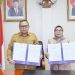 Penjabat Gubernur Gorontalo, Ismail Pakaya bersama Rektor UNBITA Gorontalo, Dr. Ellys Rachman usai menandatangani kerja sama, Selasa (19/9/2023) (dok. unbita)