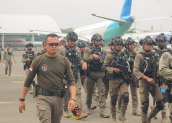 AKBP Muhammad Alli saat menjadi Komandan di Satuan Brimob sebelum menjabat Kapolres Bone Bolango. (Foto Istimewa)