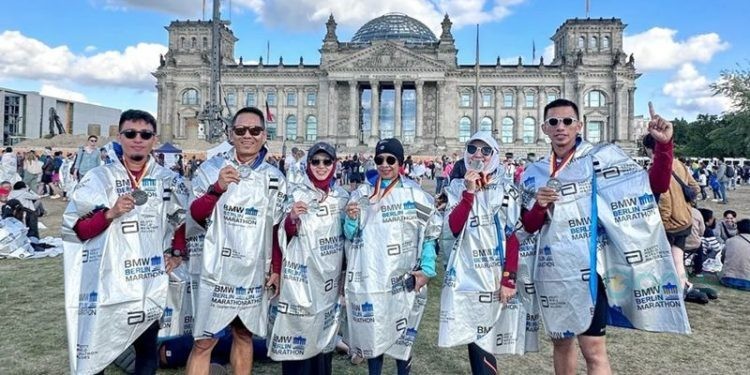 Enam pelari Gorontalo ikut menjadi peserta  dan menuntaskan Race Berlin Marathon 2023 (istimewa)