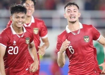 Pemain Timnas Indonesia melakukan selebrasi usai gol perdana Ivar yang membuat Indonesia unggul sementara atas Turkmenistan pada pertandingan Grup K Kualifikasi Piala Asia U-23 2024 di Stadion Manahan, Solo, Selasa (12/9/2023) malam WIB (foto: instagram @Timnas Indonesia)
