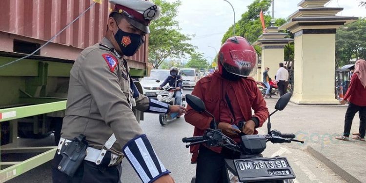 Dokumentasi kegiatan Operasi Zebra Polda Gorontalo beberapa waktu lalu. (F. dok Polda Gorontalo)
