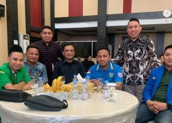 PW GP Ansor Gorontalo bersama Ketua GMKI Gorontalo pada pembukaan Konfercab II GMKI Gorontalo di Rudis Wali Kota Gorontalo, Sabtu (30/9/2023).