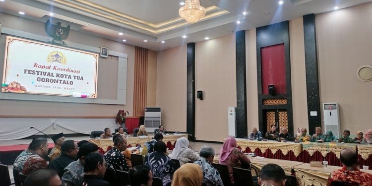 Rapat Festival Kota Tua, BLY Kota Gorontalo, Senin (2/10/2023).