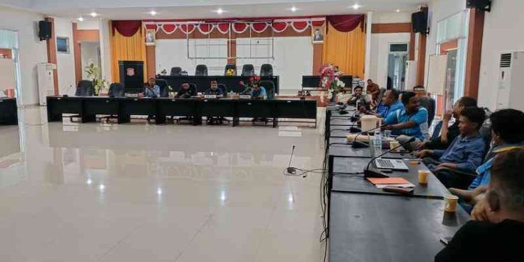 DPRD Bone Bolango bersama KNPI dan Disparpora Bone Bolango, Rabu (26/10/2023).
