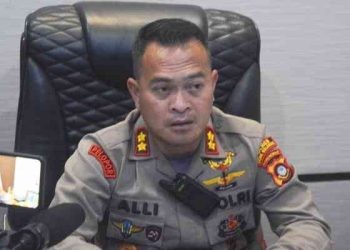 Kapolres Bone Bolango, AKBP Muhammad Alli, dikonfirmasi awak media, Selasa (10/10/2023). (Putra/Gopos)