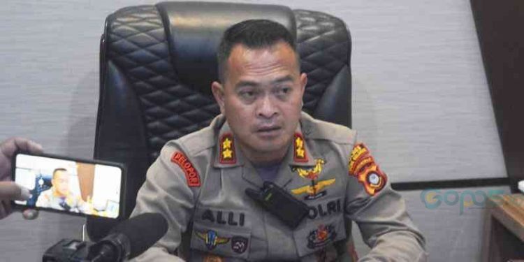 Kapolres Bone Bolango, AKBP Muhammad Alli, dikonfirmasi awak media, Selasa (10/10/2023). (Putra/Gopos)