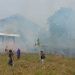 Kebakaran yang melanda lahan di komplek Fakultas Teknik UNG di Desa Muotong, Kecamatan Tilongkabila, Bone Bolango. (Putra/gopos)