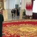 Presiden Joko Widodo melantik Menteri Pertanian Andi Amran Sulaiman di Istana Negara, Jakarta, pada Rabu (25/10/2023). (ANTARA/Yashinta Difa)