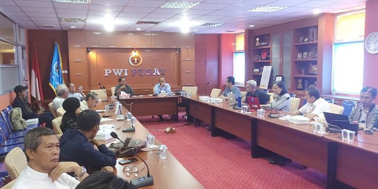 rapat persiapan HPN 2024 di Kantor PWI Pusat, Gedung Dewan Pers, Jalan Kebon Sirih No 34, Jakarta, Rabu (25/10/2023)
