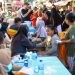 Pengobatan gratis yang digelar oleh Bacaleg DPR RI Partai NasDem Dapil Sulut, Hamim Pou diserbu oleh ratusan warga Sindulang I, Kecamatan Tuminting, Manado, Minggu (15/10/2023). (Foto Cila)