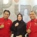 Sekretaris DPD PDI-P Gorontalo, La Ode Haimuddin (kanan) bersama pengurus DPD PDI-P Gorontalo usai melaksanakan rapat bersama tim pemenangan Ganjar-Mahfud di Gorontalo, Selasa (24/10/2023) (abin/gopos)
