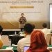 Kepala BPS Provinsi Gorontalo, Mukhamad Mukhanif memberikan sambutan pada rekonsiliasi Pendataan Lengkap (PL) Koperasi UMKM 2023. i Hotel Grand Q, Kamis (26/10/23). (vivi/hms)