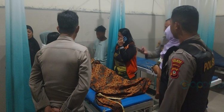 Korban Yahya Muhamad (32) saat berada di Puskesmas Paguat.(F. Istimewa)