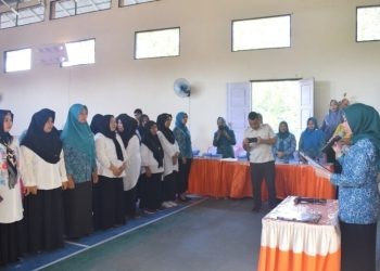 Ketua Pusat Pelayanan Terpadu Pemberdayaan Perempuan dan Anak Kabupaten Gorontalo Fory Naway saat membentuk DRPPA, Kamis (2/11/2023).