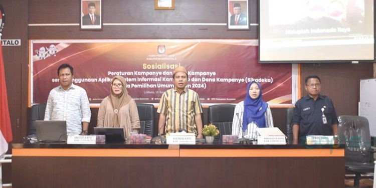 Rapat Koordinasi penetapan titik APK yang dilaksanakan oleh KPU Kabupaten Gorontalo, Sabtu (18/11/23)