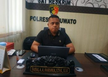Kasat Reskrim Polres Pohuwato Iptu Faisal Ariyoga Anastasius Harianja. (F. Yusuf/gopos)