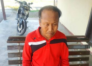 Korban Saat Berada di Polsek Paguat, Selasa 28/11/2023 (Yusuf/Gopos)