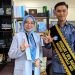 Rektor UNBITA Gorontalo, Dr. Ellys Rachman (kiri) bersama Mahasiswa UNBITA Gorontalo, Agum Tibuon (istimewa)