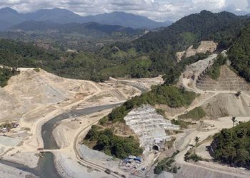 Pembangunan Waduk Bulango Ulu di Kabupaten Bone Bolango yang saat ini sementara berjalan. (dok. BWS Sulawesi II Gorontalo)