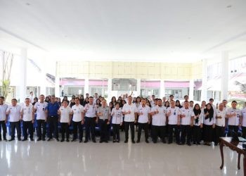 Sosialisasi Tata Naskah Dinas yang digelar di Aula Kantor Wali Kota Kotamobagu, Rabu (1/11/2023).