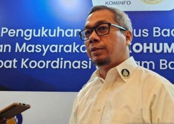Direktur Jenderal Informasi dan Komunikasi Publik (Dirjen IKP) Usman Kansong di Jakarta, Senin (23/10/2023). (ANTARA/Livia Kristianti)