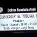 Klinik Prima Farma tempat praktek dokter spesialis anak, dr Dian Ikagustina Tambunan.(f. Yusuf/gopos)