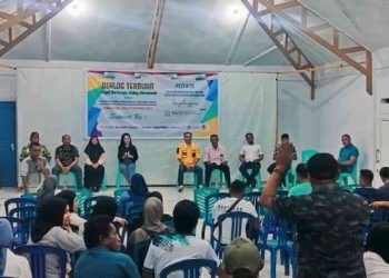 Dialog Terbuka Rakyat Bertanya, Caleg Menjawab Tema Wujudkan Pemilu Berintegritas Tanpa Uang Kertas bersama Caleg DPRD Kabupaten Bone Bolango Lintas Partai di Kecamatan Kabila Bone, Rabu (27/12/2023).