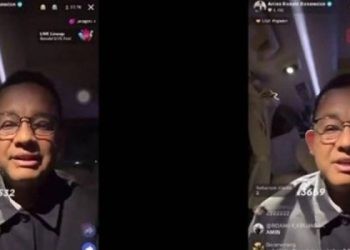 Cuplikan tayangan Live TikTok Anies Baswedan