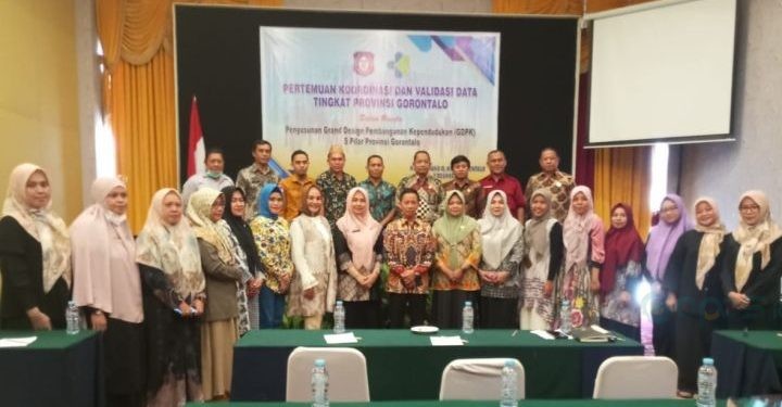 Pertemuan Koordinasi dan Validasi Data Tingkat Provinsi Gorontalo dalam rangka penyusunan Grand Design Pembangunan Kependudukan 5 Pilar.
