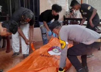 Pria yang ditemukan meninggal di Hotel Tentram, Kota Gorontalo diduga meninggal karena sakit. (Foto: Yusuf)
