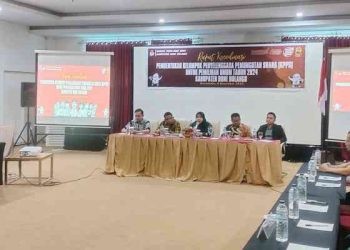 rapat koordinasi pembentukan KPPS, di Hotel Grand Q, Kota Gorontalo, Jumat 8/12/2023