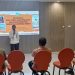 Kepala Kantor Bahasa Provinsi Gorontalo, Ahmad Nawari, memberi sambutan pada peluncuran buku cerita anak dwibahasa dan kamus bergambar Gorontalo-Indonesia, Jumat (22/12/2023)